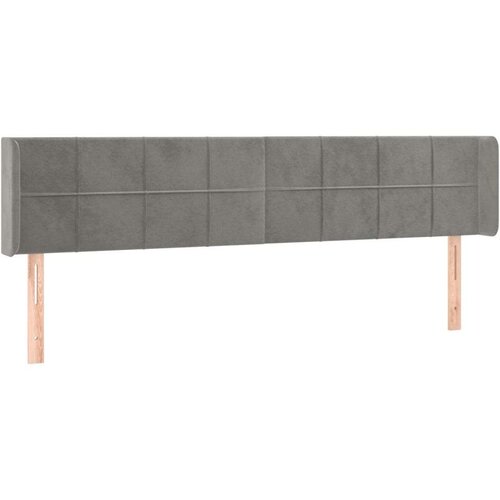  Uzglavlje svjetlosivo 203x16x78/88 cm bar&amp;scaron;unasto Slike