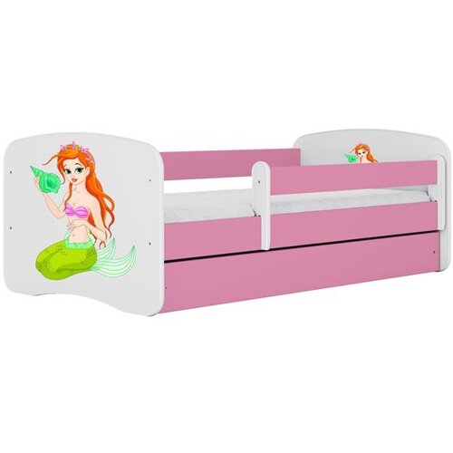 HAPPYKIDS Dječji krevet Dreamy mala sirena 180x80 sa madracem bez ladice Rozičasta Cene