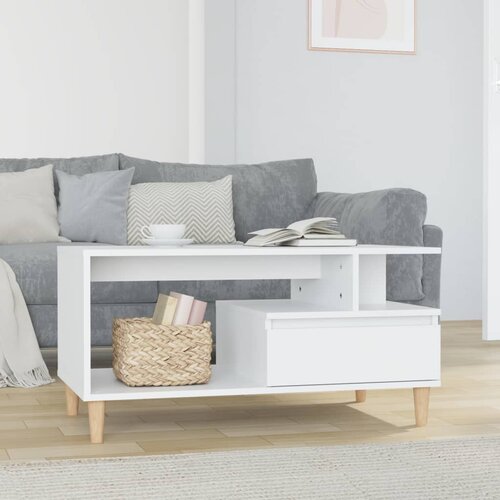 vidaXL Stolić za kavu sjajni bijeli 90 x 49 x 45 cm konstruirano drvo Cijene