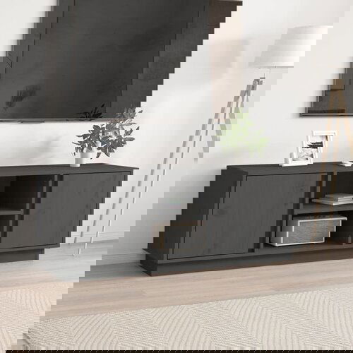 vidaXL TV ormarić sivi 110 x 35 x 40,5 cm od masivne borovine Cijene