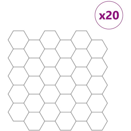  Heksagonska pločica 20 pcs Bijela siva 30 x 30 cm Slike