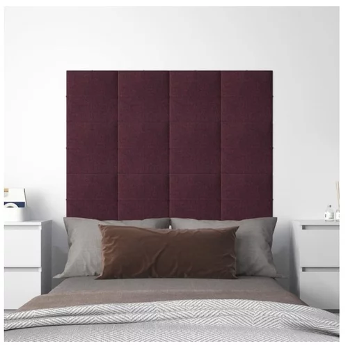vidaXL Stenski paneli 12 kosov vijolični 30x30 cm blago 1,08 m²