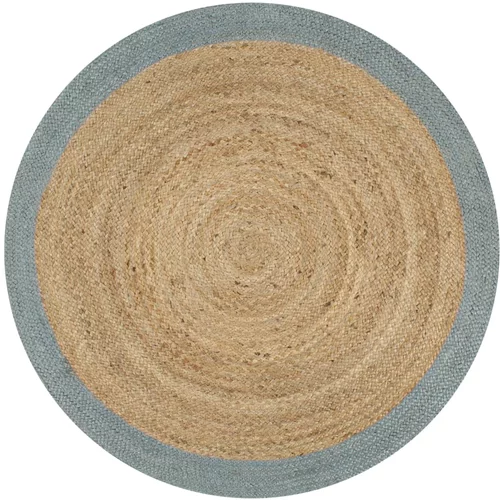  Ručno rađeni tepih od jute s maslinastozelenim rubom 150 cm