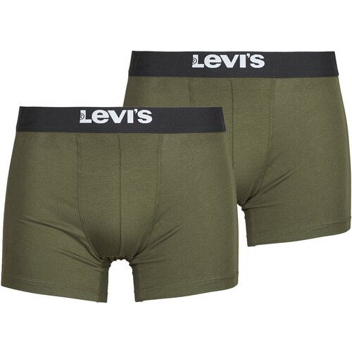 Levi's Boksarice SOLID BASIC BOXER ORGANIC COTTON Pack de 2 Kaki Cene