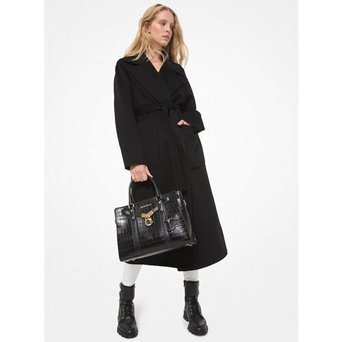 Michael Kors Coat - DOUBLEFACE ROBE COAT black Slike