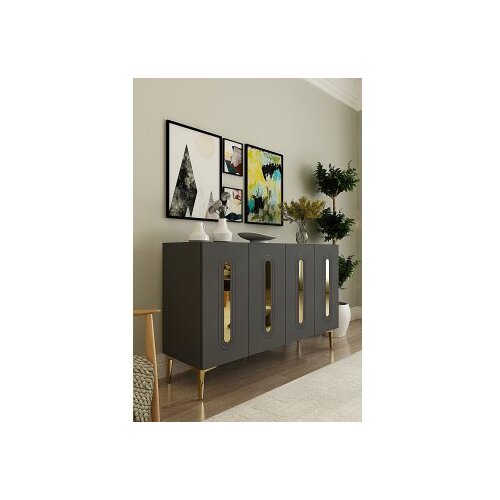 Hanah home Komoda s ladicama, 120x75x32cm, antracit Slike
