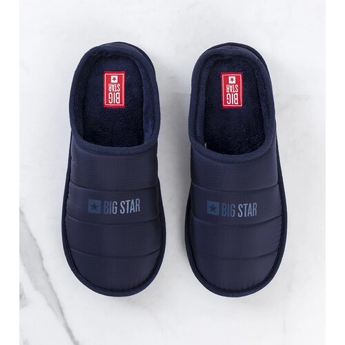 Big Star Navy blue insulated men&amp;#039;s slippers Slike