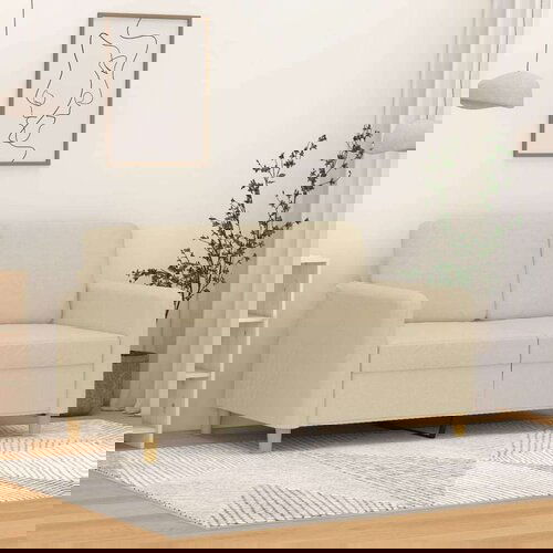  Dvosjed od tkanine krem 120 cm Slike