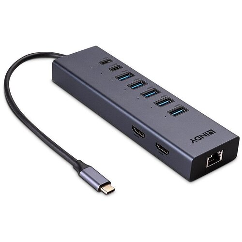 Lindy DST-Mini Duo, USB-C Laptop Mini Docking Station 2x 4K HDMI Cijene