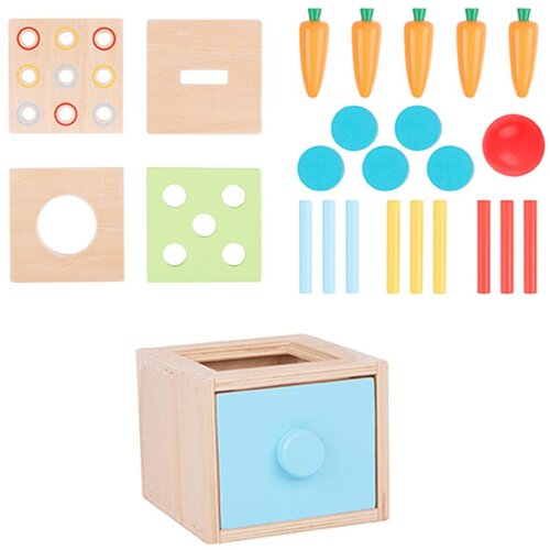 Woopie Montessori drvena kutija/sorter s kliznom ladicom Slike