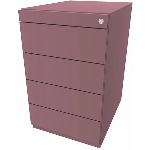 BISLEY Stacionarni predalnik Note™, s 4 univerzalnimi predali, globina 565 mm, roza
