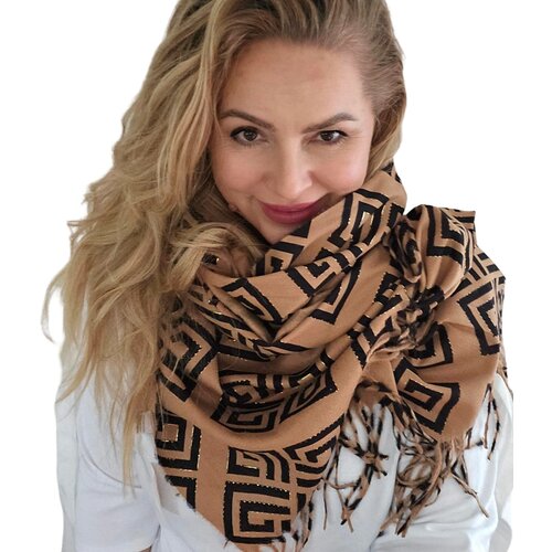 Pri Scarf Scarf Stylish warm Geometric pattern soft smooth 180x70 cm Slike