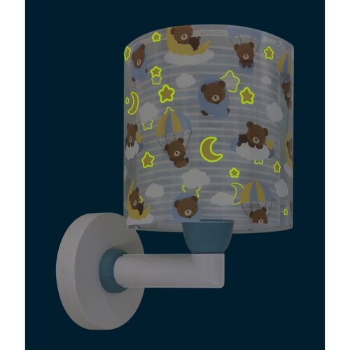 Dalber 41579T - Dečija zidna lampa BABY TEDDY 1xE27/15W/230V plava Slike