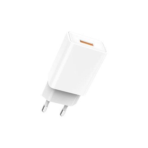 Denmen Polnilec USB 2.4A 12W enojni beli Slike