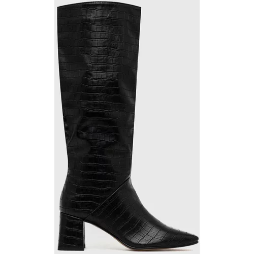Answear Lab Čizme za žene, boja: crna, s debelom potpeticom