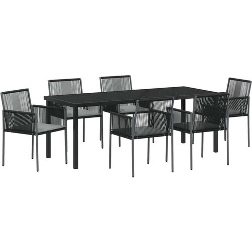  Set od 4 Crna Poli ratan 54x60.5x83.5 cm Izdržljivo Cijene