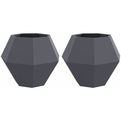  Sadilica 2 pcs Antracit 75 x 75 x 60 cm Čelik Slike