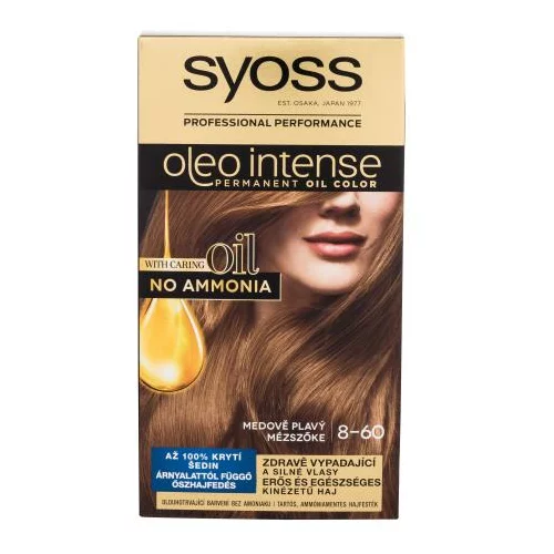 Syoss Oleo Intense Permanent Oil Color barva za lase barvani lasje svetli lasje 50 ml Odtenek 8-60 honey blond za ženske true