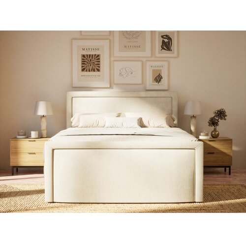 Maison de R&amp;ecirc;ve Krem boxspring krevet s prostorom za odlaganje 200x200 cm Fresco &amp;ndash; Slike