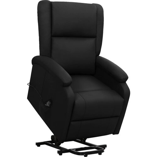 VidaXL Naslonjač na podizanje od umjetne kože crni Slike