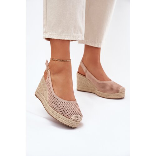 Boto Womens wedge sandals with braiding pink Tulliata Cene