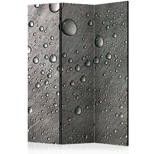  Paravan u 3 dijela - Steel surface with water drops [Room Dividers] 135x172 Cijene