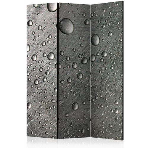  Paravan u 3 dijela - Steel surface with water drops [Room Dividers] 135x172