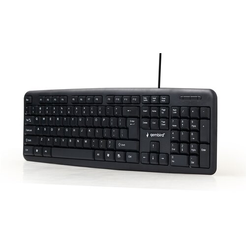 Gembird tastatura USB Američki engleski, Crno Slike