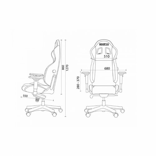 Sparco GRIP Gaming/office chair Black/Redsky gejmerska stolica Slike