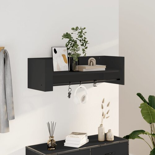 vidaXL Zidna polica crna 100 x 35 x 30,5 cm od konstruiranog drva Cijene