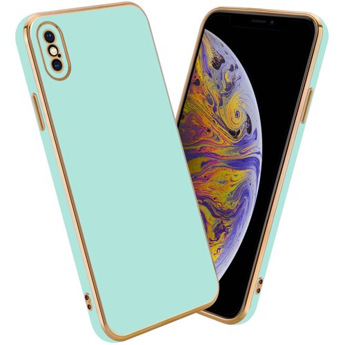 Cadorabo Ohišje, združljiv z Apple v sijajni metini zeleni barvi - Zlato - zaščitno prevleko iz fleksibilnega silikona TPU in z zaščito pred kamero, (20602859) Cene