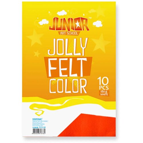 Junior jolly Color Felt, fini filc, A4, 10K, odaberite nijansu Crvena Slike