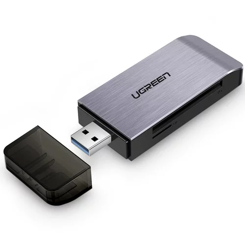 Ugreen 4 v 1 adapter USB čitalec kartic SD + microSD (srebrna), (20773727)