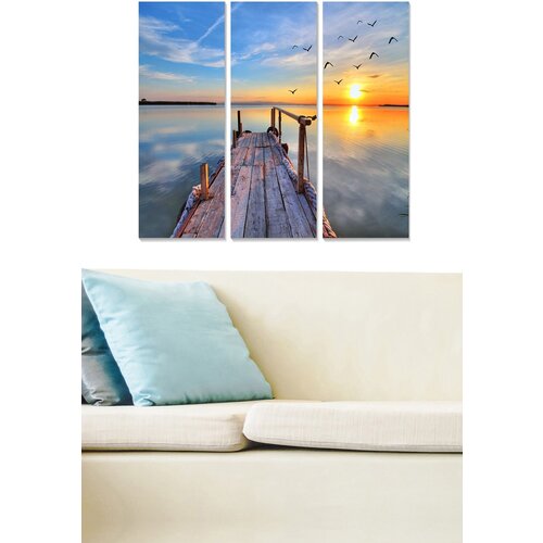 Wallity MDF111732092 multicolor decorative mdf painting (3 pieces) Slike