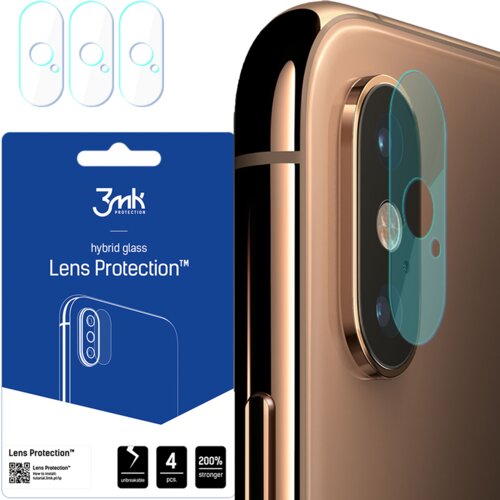 3mk 4x Staklo za kameru za Apple iPhone XS Max - Prozirna Slike