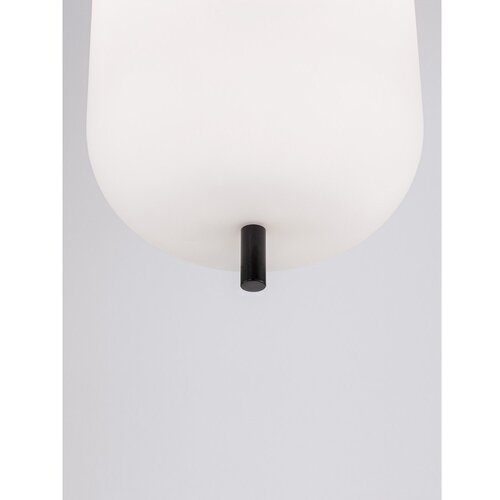 Nova Luce Bela/črna steklena viseča svetilka &amp;oslash; 22 cm Lato &amp;ndash; Slike