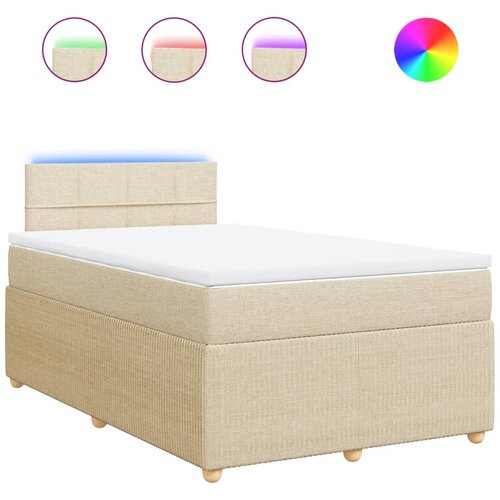 Maison Chic Box spring postelja - Vzmetna postelja z vzmetnico krem 120x190 cm blago SL10686, (21882468) Cene