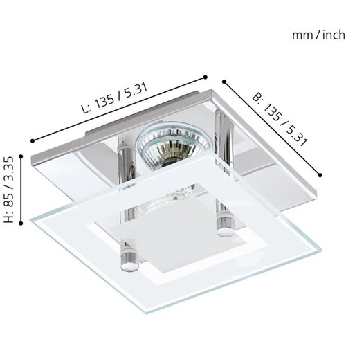 Eglo 94224 - led plafonsko svetlo almana 1xGU10-LED/3W/230V Slike