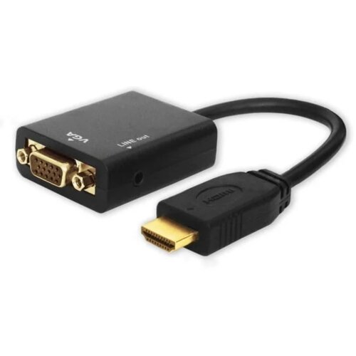 Savio Adapter HDMI (M) v VGA (Ž) z audio kablom (3,5mm) 1080p Cene
