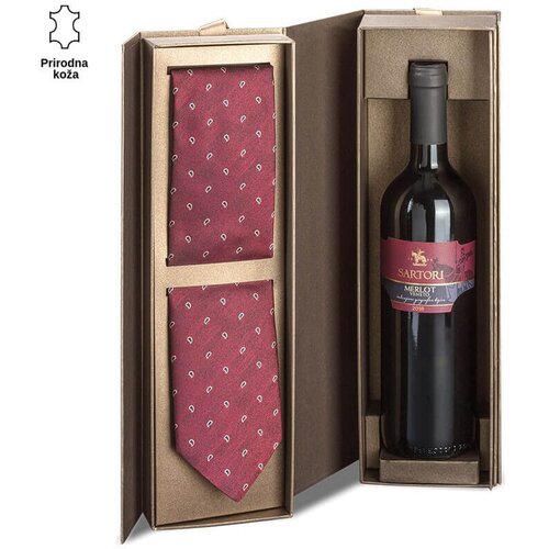 PRINC LEATHER Set kutija za vino + kravata Cene