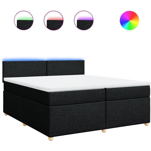 Maison Chic Box spring postelja - Vzmetna postelja z vzmetnico črn 200x200 cm blago SL17044, (21883349) Cene