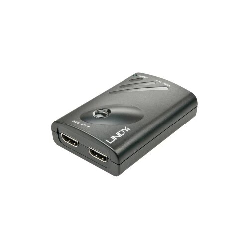 Lindy 38409 DisplayPort / HDMI pretvarač [1x ženski konektor displayport - 2x ženski konektor HDMI] crna Slike