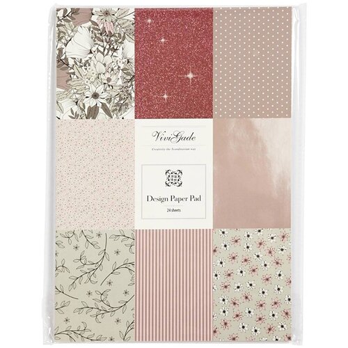  Papir za Scrapbooking A4 Vivi Gade - ružičasti tonovi - set od 24 lista () Cijene