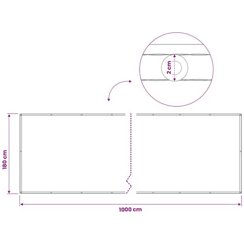  Zaslon za privatnost na balkonu 180 x 1000 cm Polyester Pijesak Slike