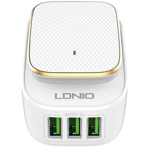 Ldnio Polnilec Usb A3305 220v 3x Usb 3,4a + Micro Usb Kabel + Led Lučka Slike