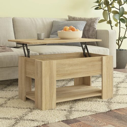 Furnova Klubska mizica sonoma hrast 79x49x41 cm konstruiran les, (21914304) Cene