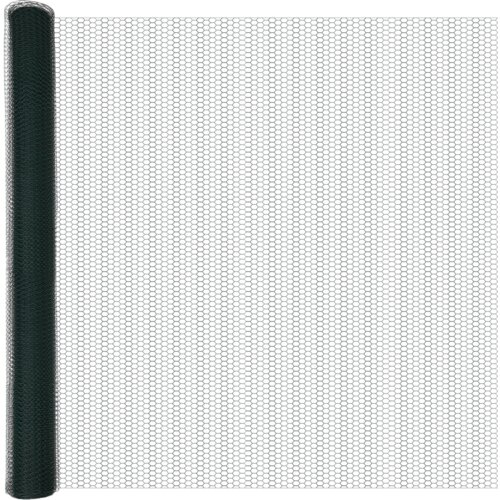 VidaXL Hexagonalna Ograda Zelena 1.5x50 m Čelik, Stubovi Ograde s Postoljem 13 kom &amp;Oslash;32mm 83.5cm Galvanizirani Čelik Slike