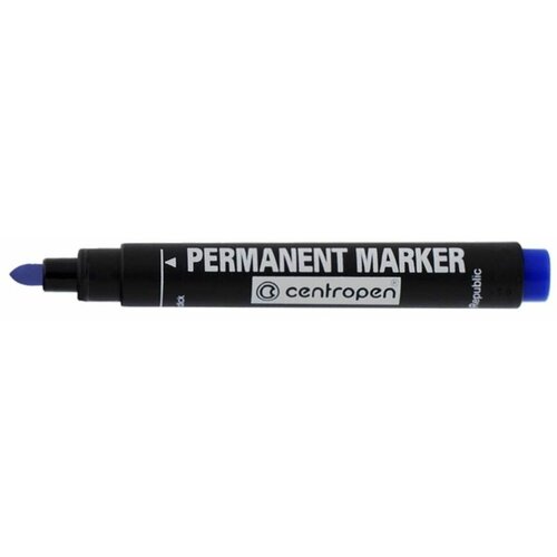 permanent marker centropen 8566 2mm obli vrh plavi Slike