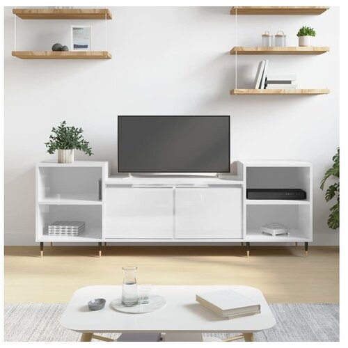 vidaXL TV omarica visok sijaj bela 160x35x55 cm inženirski l Cene