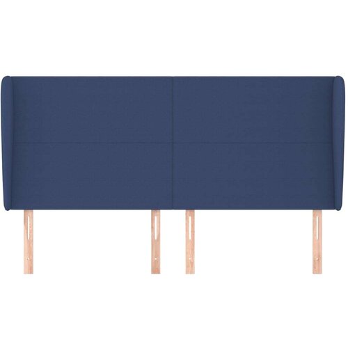  Uzglavlje s u&amp;scaron;ima plavo 183x23x118/128 cm od tkanine Slike